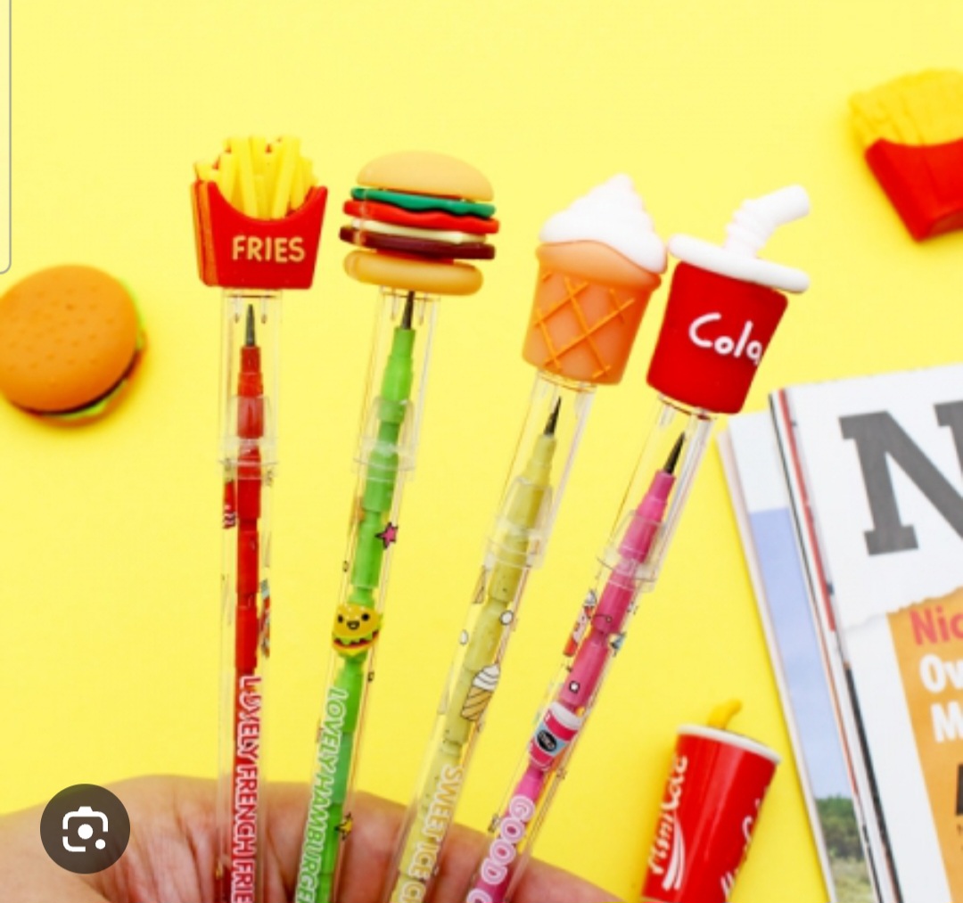 مداد فشنگی فست فود