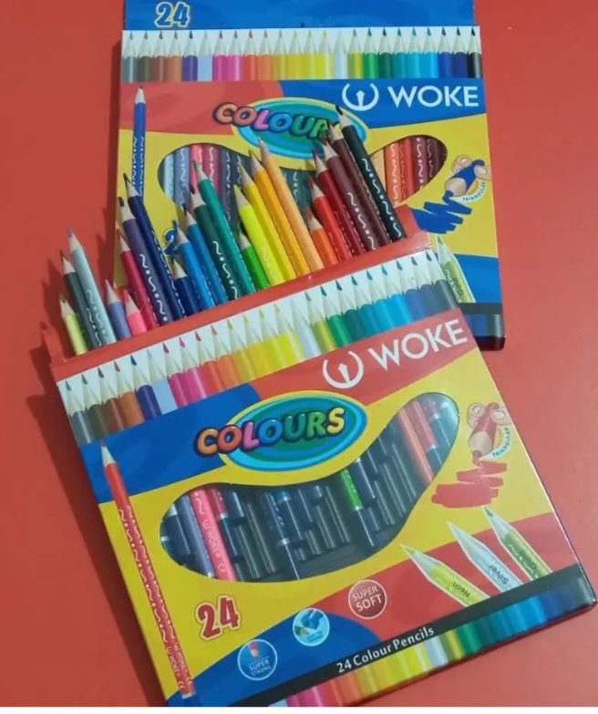 مداد رنگی ۲۴ تایی سه ضلعی ووک