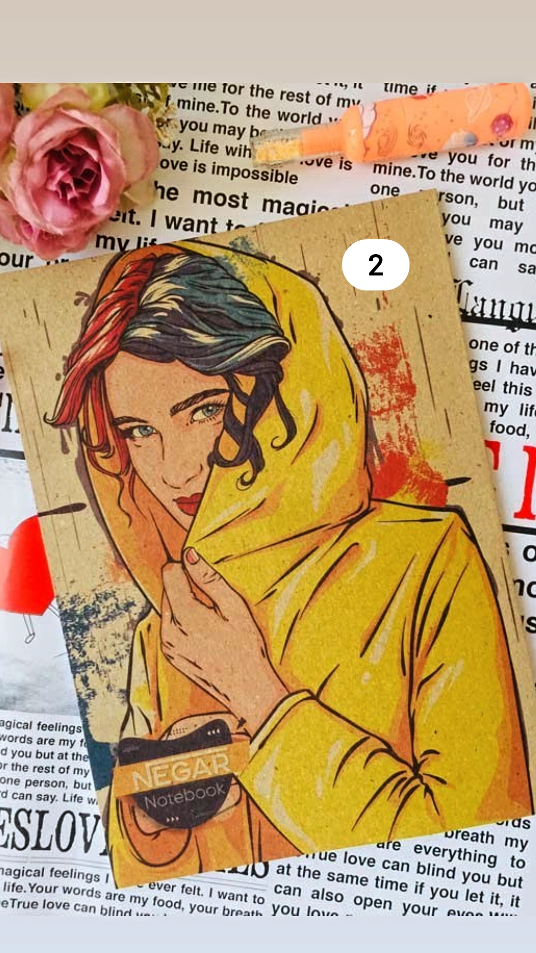 دفتر ته چسب جلد کرافت ۴۰_۶۰_۸۰برگ