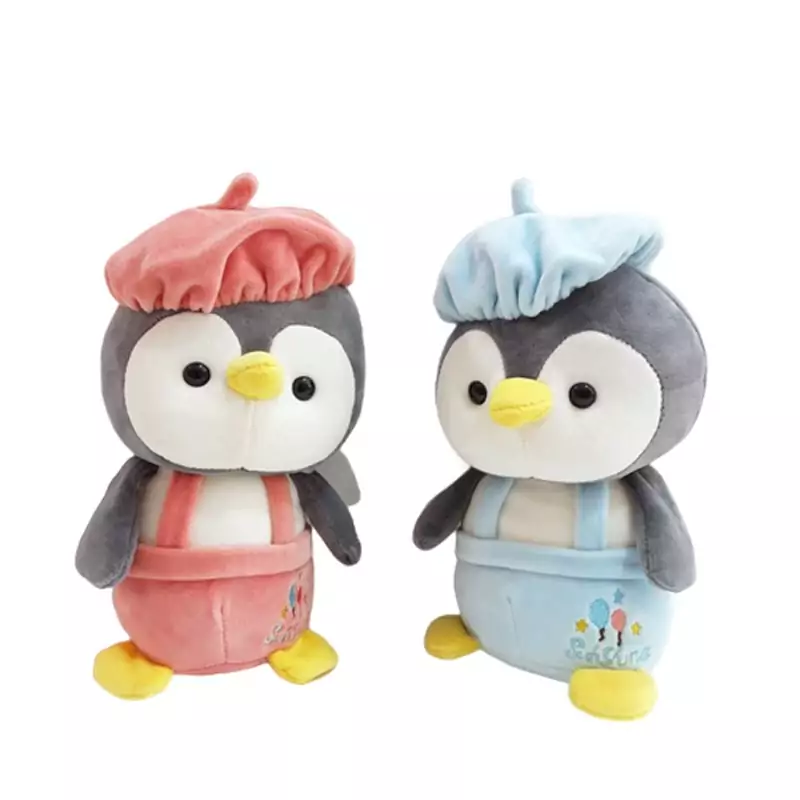 عروسک پنگوئن نقاش آبی